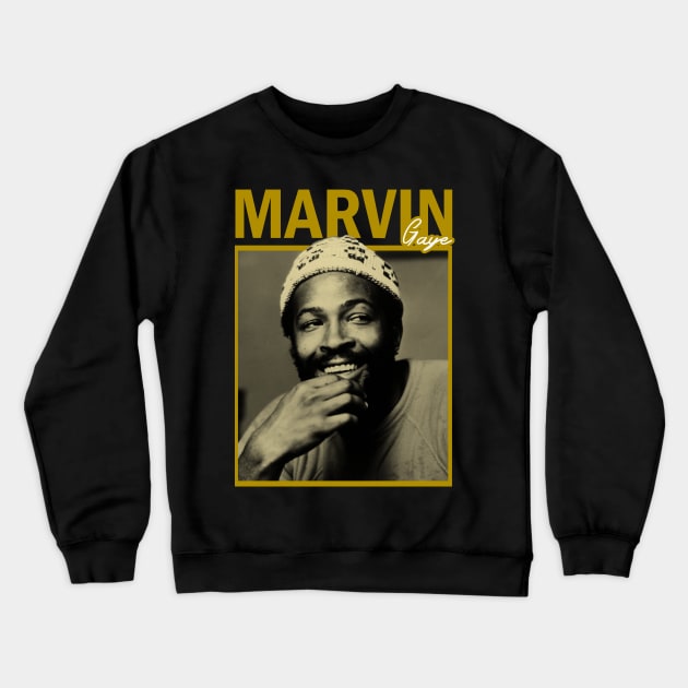 Marvin Gaye Retro Crewneck Sweatshirt by nikalassjanovic